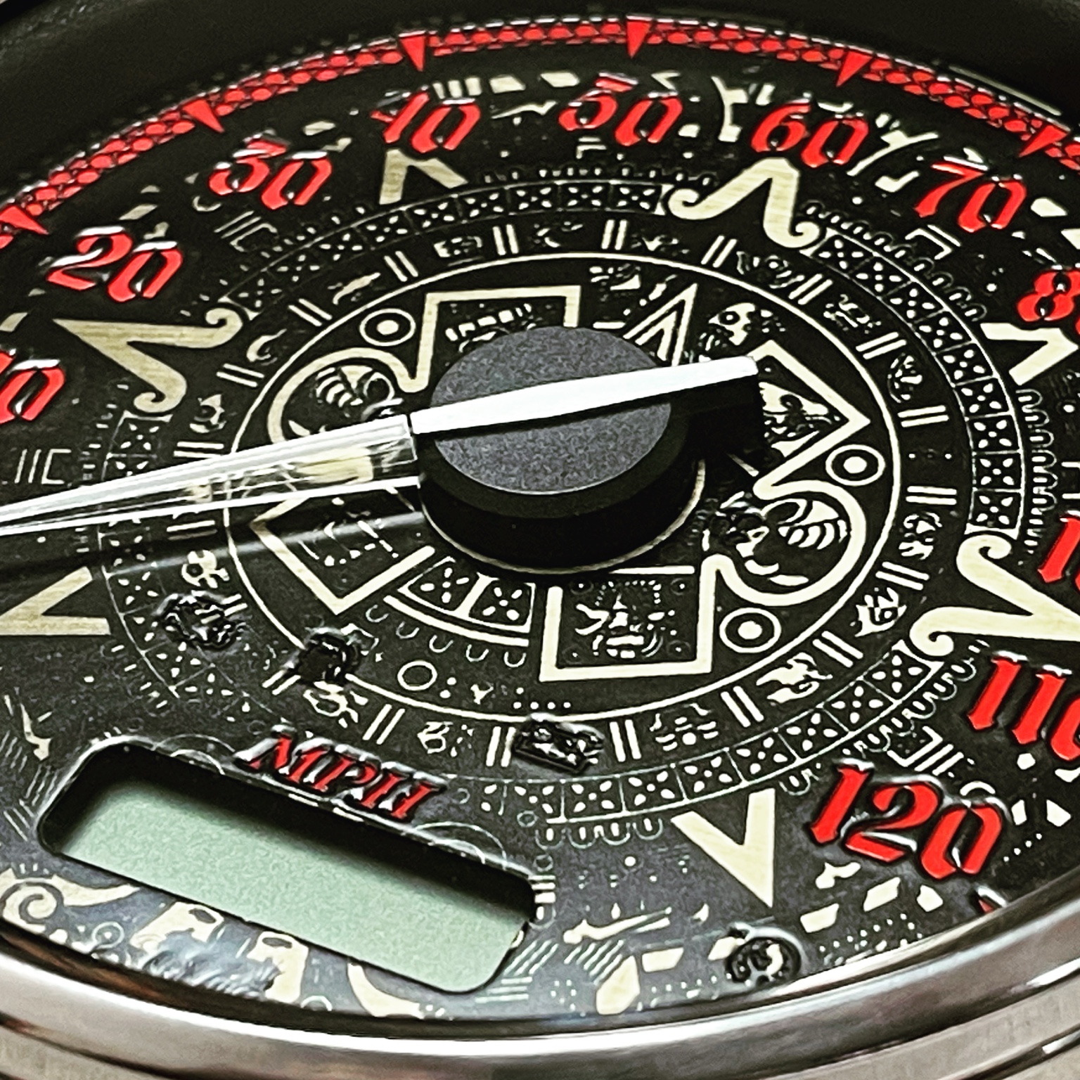 Custom Harley-Davidson gauge face by Bagger Gauges