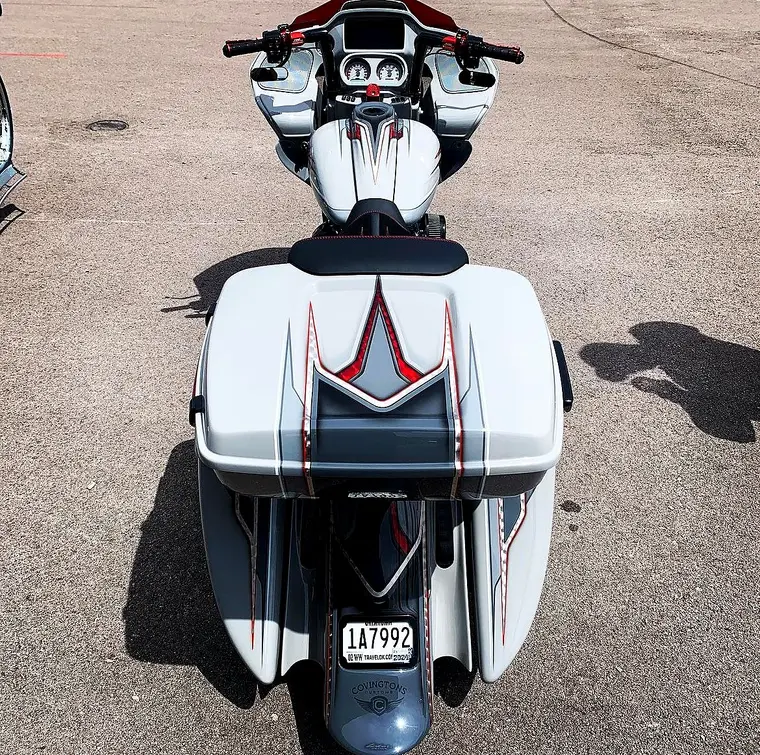 Custom Harley gauge work by Bagger Gauges