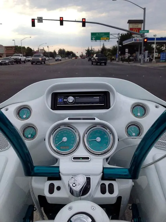 Custom Harley gauge work by Bagger Gauges