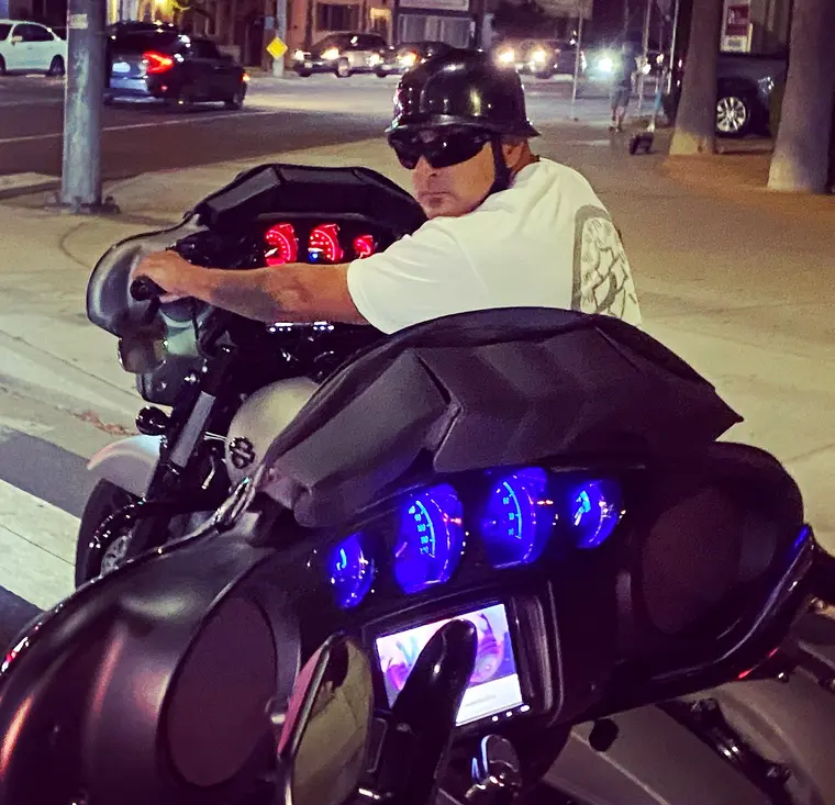 Custom Harley gauge work by Bagger Gauges