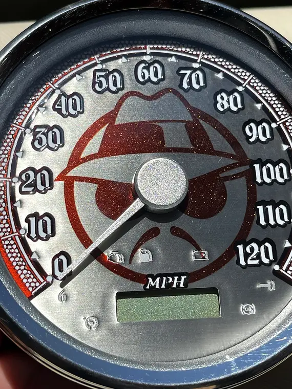 Custom Harley gauge work by Bagger Gauges
