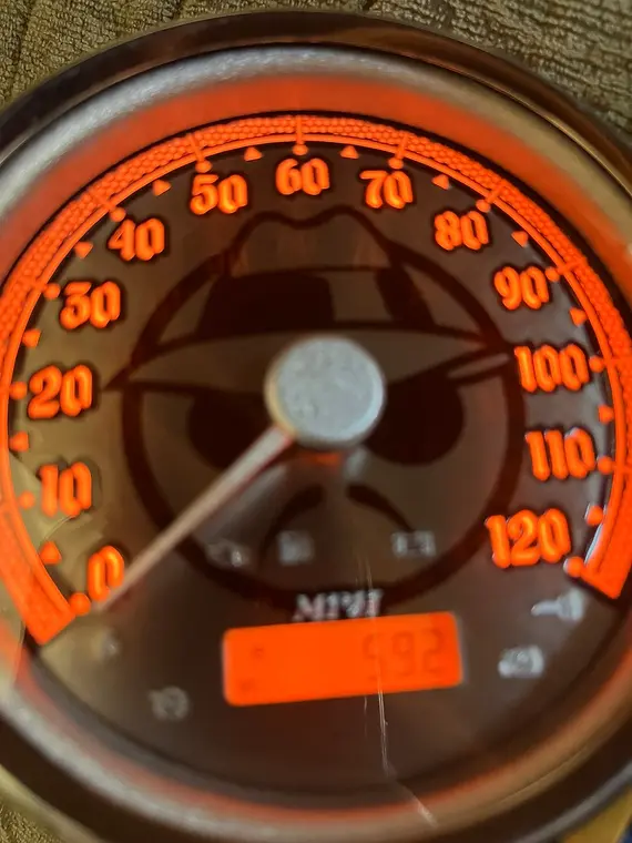 Custom Harley gauge work by Bagger Gauges