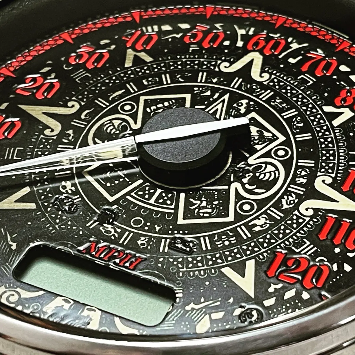 Custom Harley-Davidson gauge face by Bagger Gauges