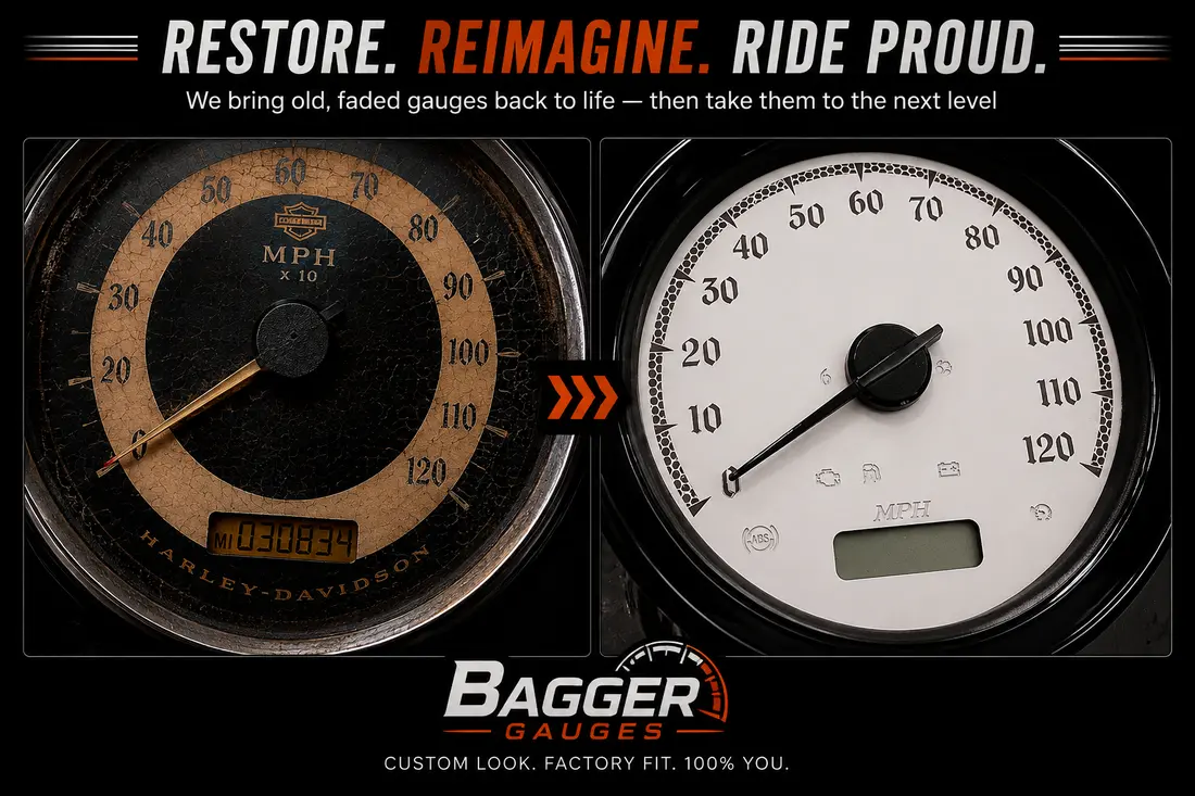Restore and reimagine custom Harley gauges