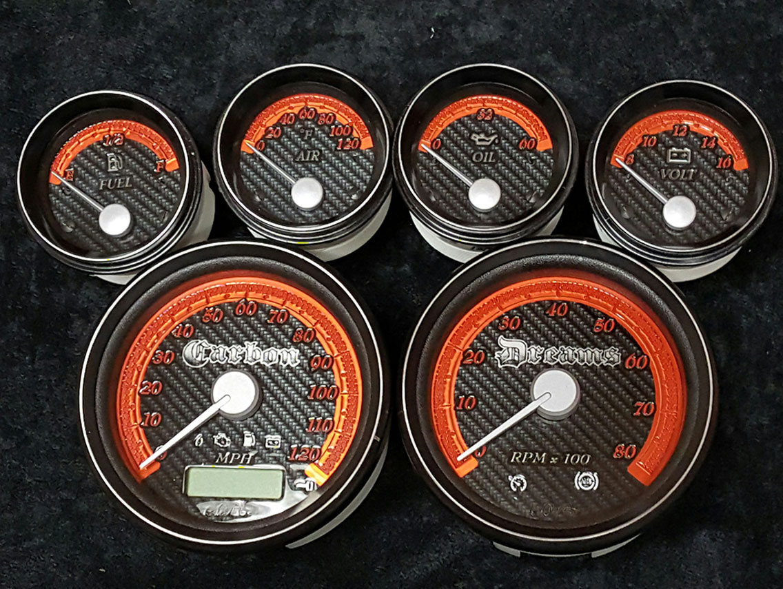 Harley Gauges | Custom Motorcycle Gauges | Custom Motorcycle Face Kits | Riverside CA