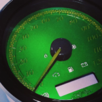 Custom Harley Gauge Greeen