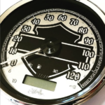 Custom Harley Gauge Black and White