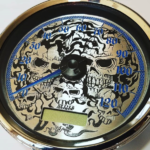 Custom Harley Gauge Skulls metal